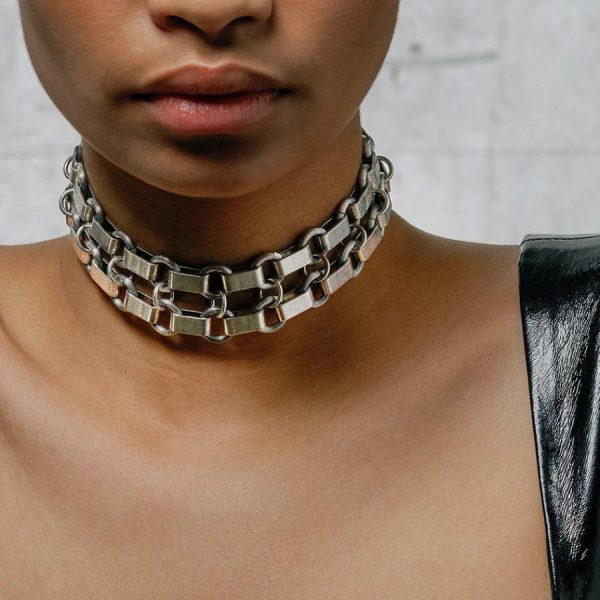 Anarchy. Wide Chain Choker Chokers & Collars