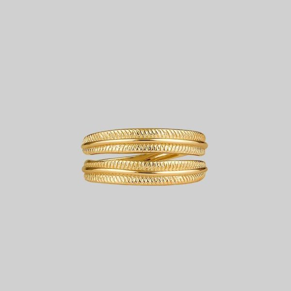 Awaken. Feather Wrap Gold Ring Gold Rings