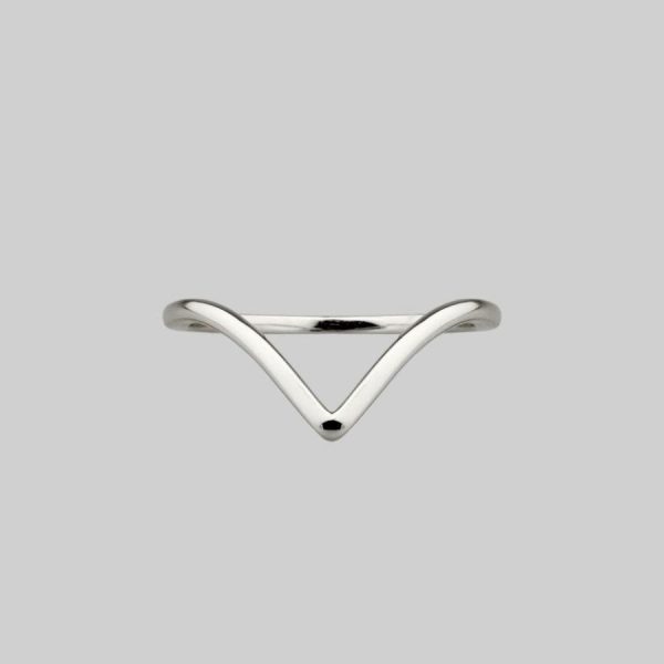 Biased. Simple Chevron Silver Ring Jewellery