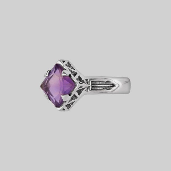 Chalice. Violet Amethyst Gothic Ring Jewellery