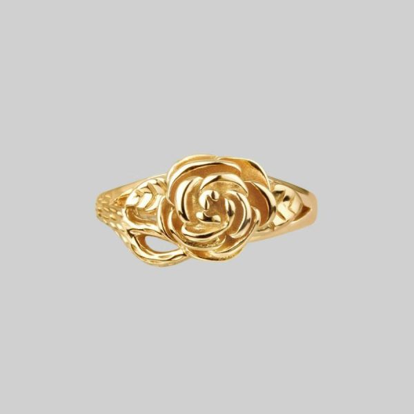 Deathly Rose. Flourishing Rose Gold Ring Jewellery