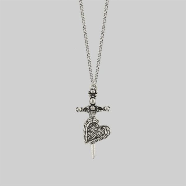 Forbidden. Heart Dagger Necklace Jewellery