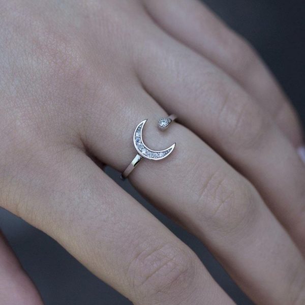 Indu. Moon & Star Ring Jewellery