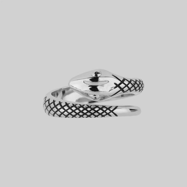 Lucifer. Silver Snake Wrap Ring Jewellery