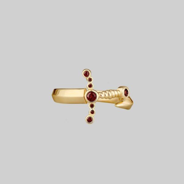 Majesty. Garnet Dagger Wrap Ring Jewellery