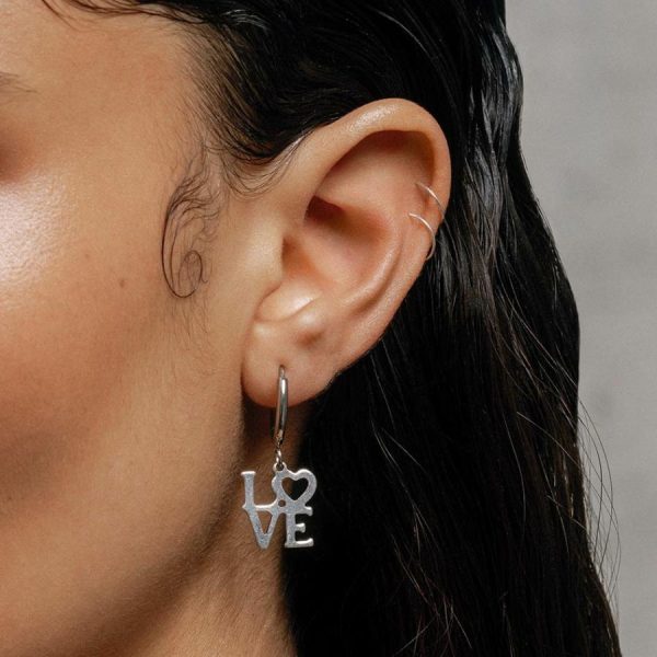 Make Love Not War Hoop Earrings Earrings