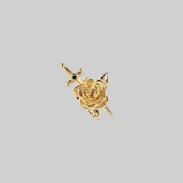 Rhapsody. Dagger Through Rose Stud Earring Earrings