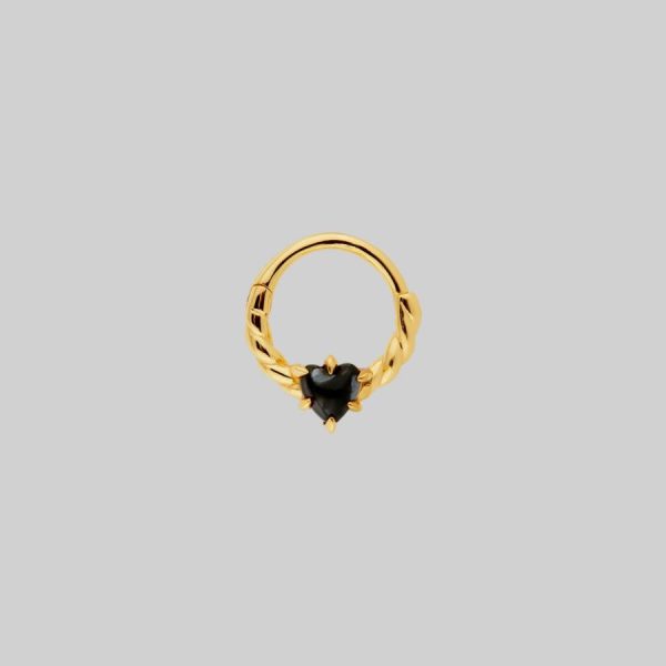 Sprite. Clawed Heart Gemstone Septum Clicker Ring Accessories & More