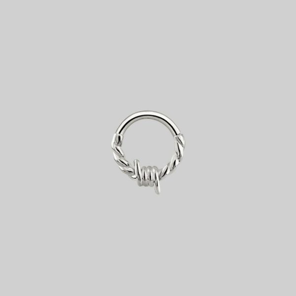 Survival. Barbed Wire Septum Clicker Ring Daith