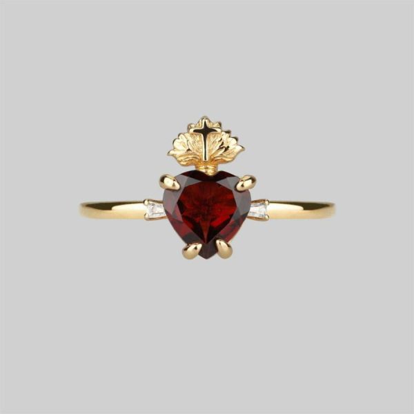 The Sacred Heart Garnet Ring Jewellery