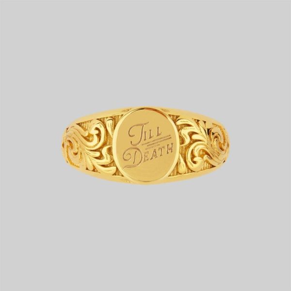 Till Death. Promise Signet Ring Jewellery