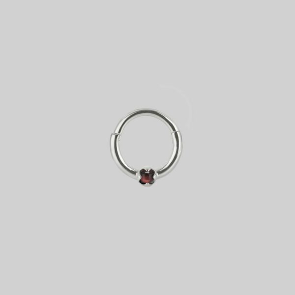 Seraphina. Garnet Septum Clicker Ring Accessories & More