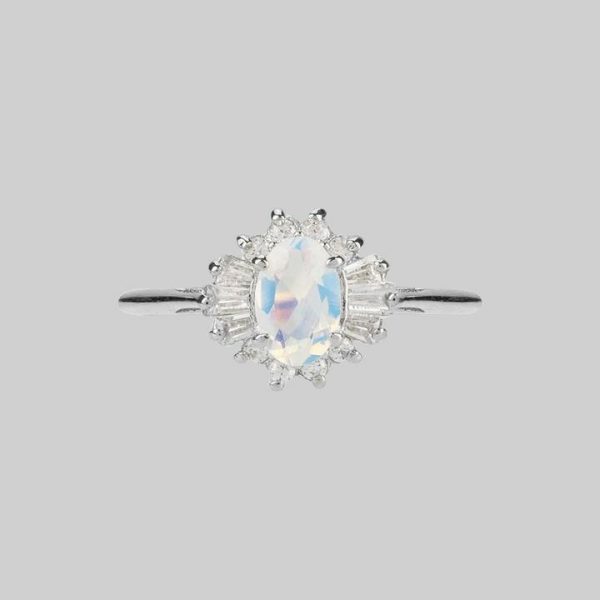 Aurelia. Opal Cluster Silver Ring Jewellery